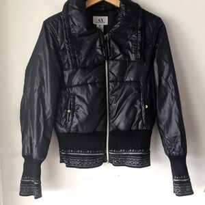 A/X Armani Exchange Black Puffer Jacket